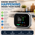 6-in-1 Portable Gas Leak Detector & Air Quality Monitor - Temp & Humidity Sensor for Kitchen, Home & RV Safety