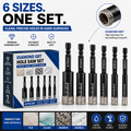 Diamond Drill Bits Set-Brazed Diamond Drill Bits for Precision Drilling in Tile Ceramic Glass Granite Marble Masonry