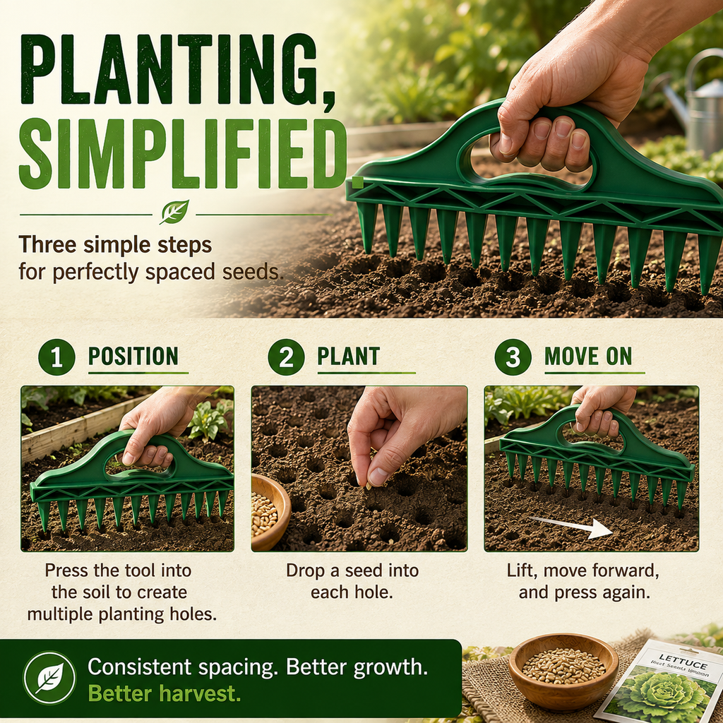 🌱 Quick Seed Planter – Plant Faster, Space Smarter