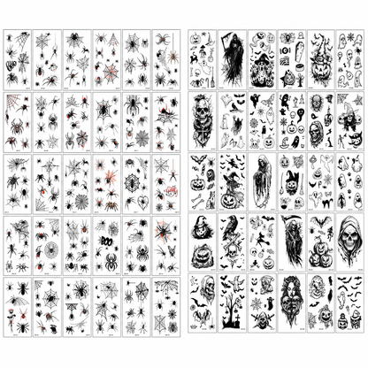🕷️ 30 PCS Halloween Spider & Web Transfer Stickers – Make Everything Spookier