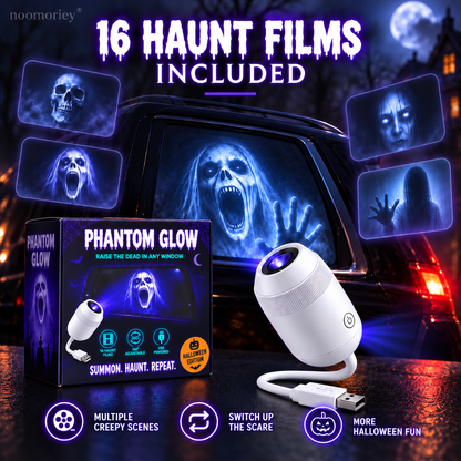 🎃 👻 Haunt Glow Halloween Window Projector-360° Adjustable Stand for Home Decor