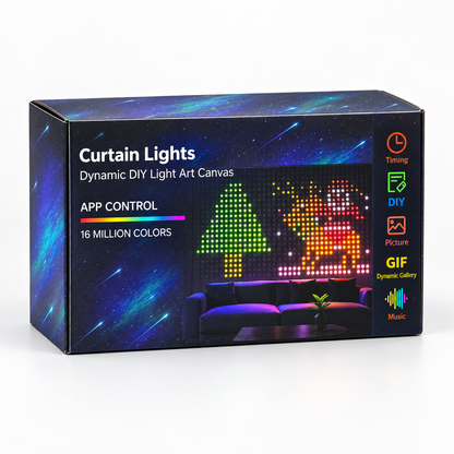 ✨ Turn Your Balcony Into A Giant LED Light Show! 🎄 Smart Animated Mesh Screen 🎆📱