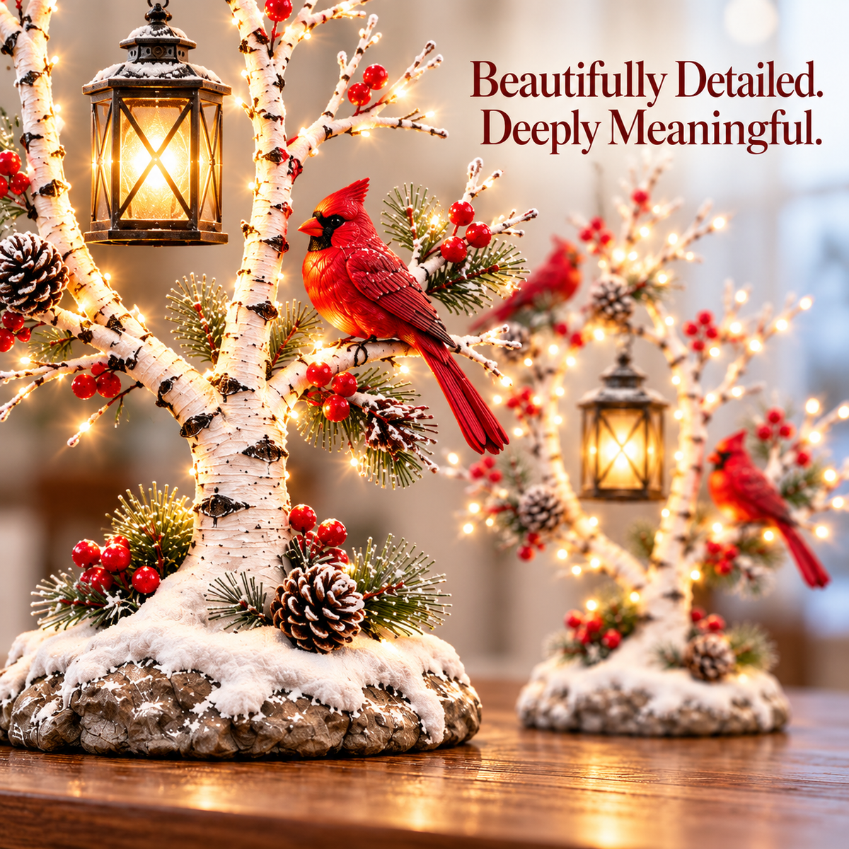❤️🏮 50% OFF-Cardinal Winter Lantern Tree – Snowy Lighted Home Décor