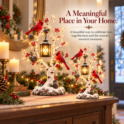 ❤️🏮 50% OFF-Cardinal Winter Lantern Tree – Snowy Lighted Home Décor