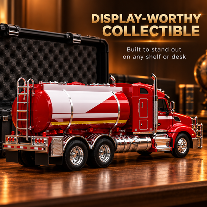 🚛 American Highway Legend™ – Premium Tanker Truck Model with Opening Door & Protective Case