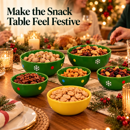 Christmas Tree Stackable Bowl Set | Holiday Snack Server