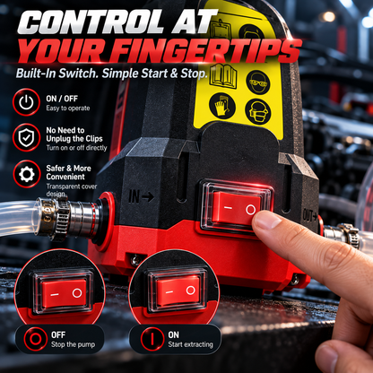 🔧 12V 80W Electric Oil Extractor Pump – Skip the Messy Oil Changes, Extract Used Oil with Ease! ⚡