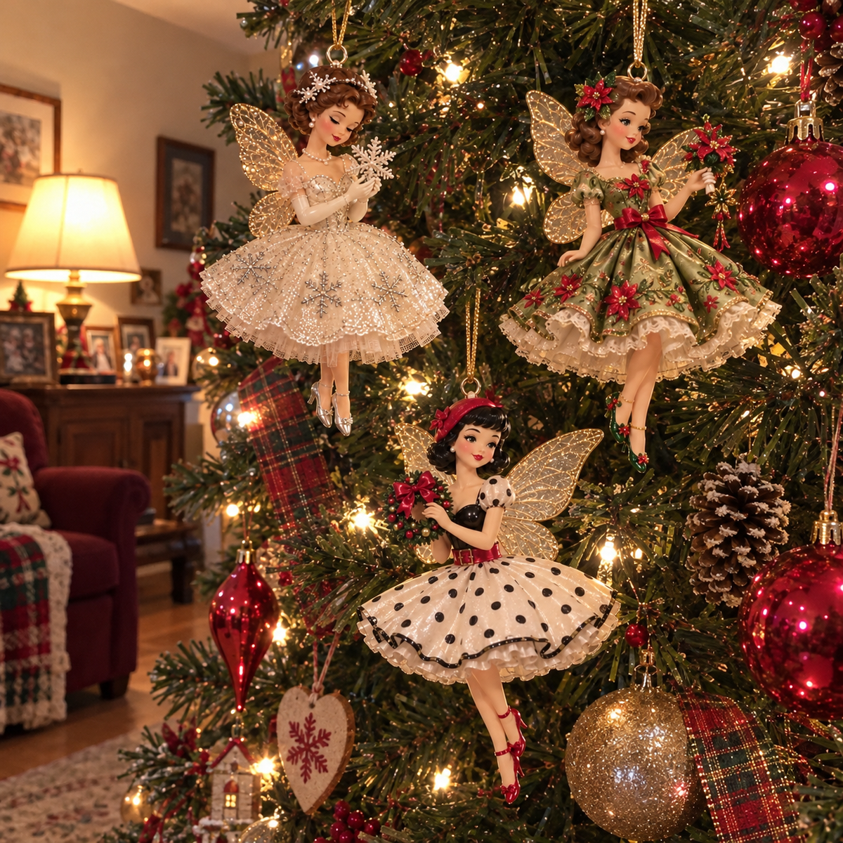 🎄Vintage Fairy Christmas Ornaments✨