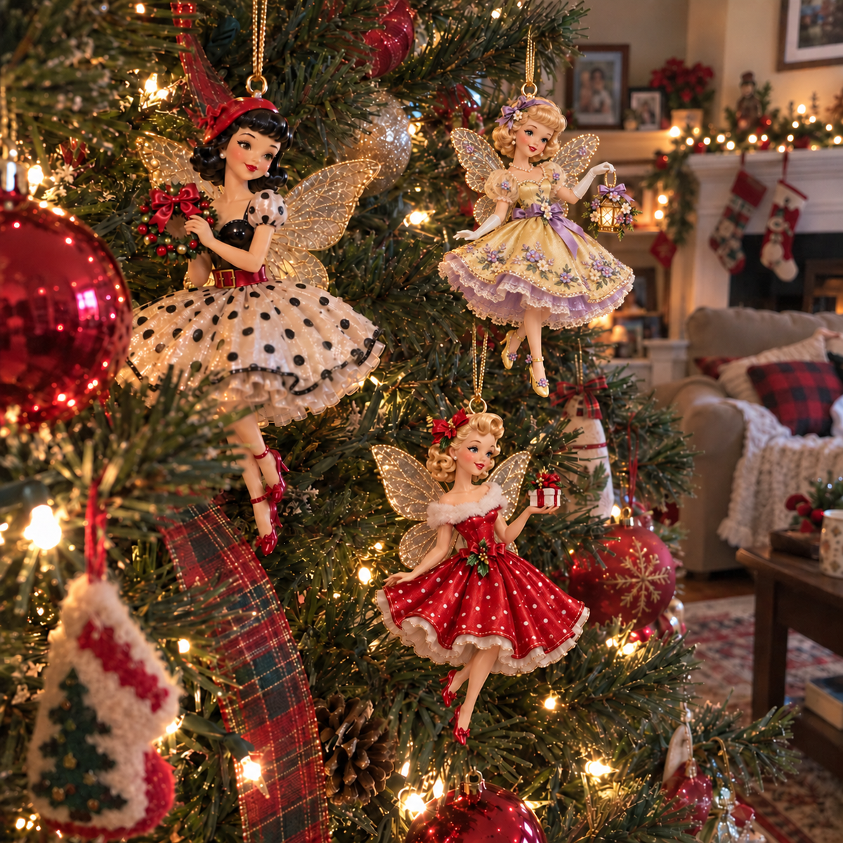 🎄Vintage Fairy Christmas Ornaments✨