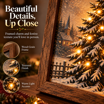🎄✨ Light-Up Christmas Tree Framed Art – Bring a Cozy Holiday Glow to Your Home