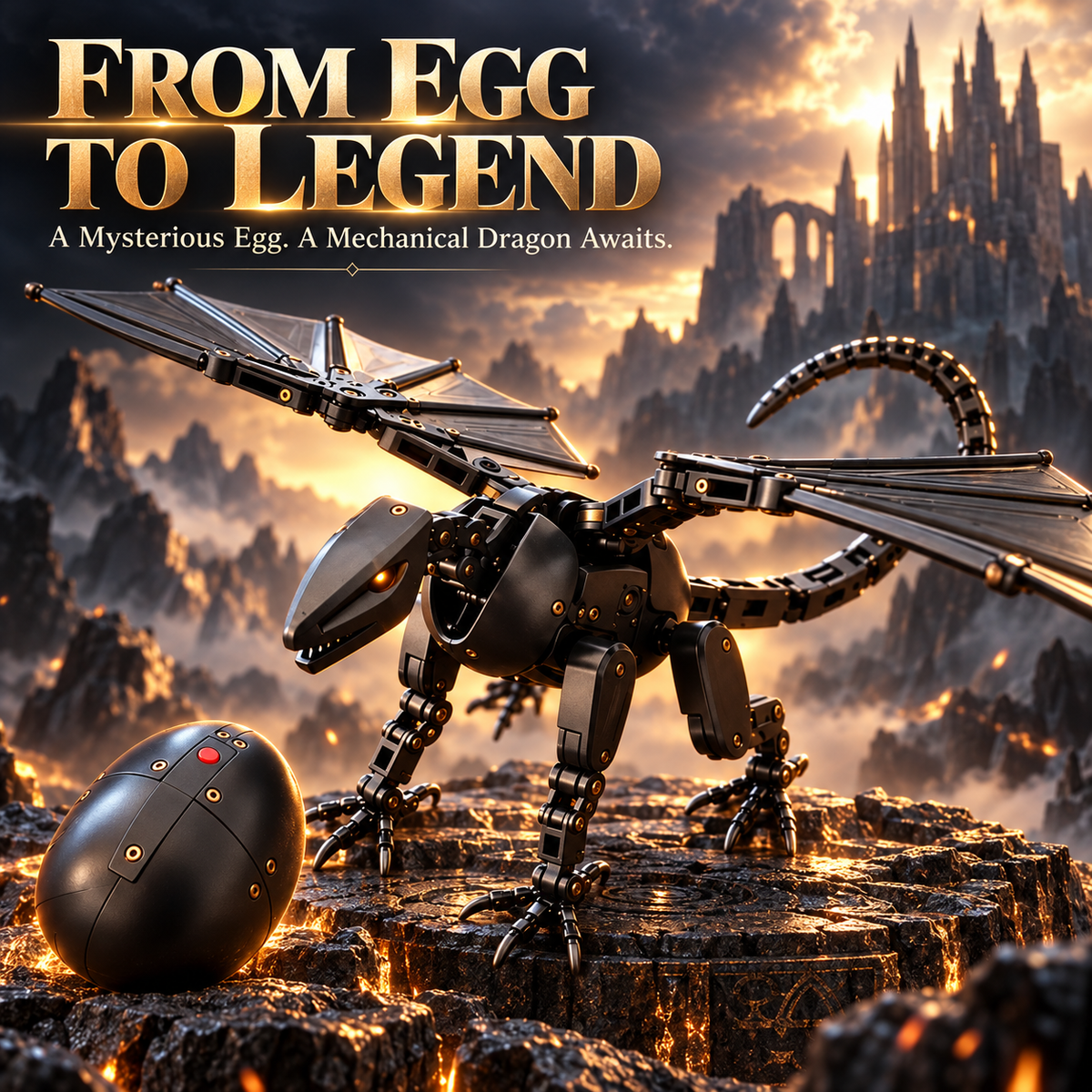 🐉 Mechanical Dragon Egg🎁2-in-1 Transforming Dragon Egg
