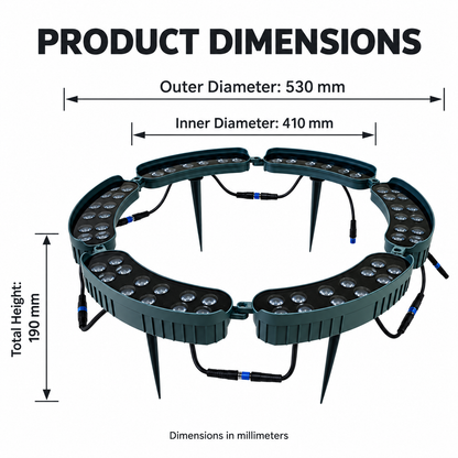 🌈Outdoor RGB Tree Ring Light – 7-Color Remote-Controlled Landscape Uplighting