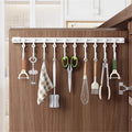 Multifunctional Slide Rail Hooks-No Punching Hooks for Bathroom,Bedroom,Office,Wall and Door