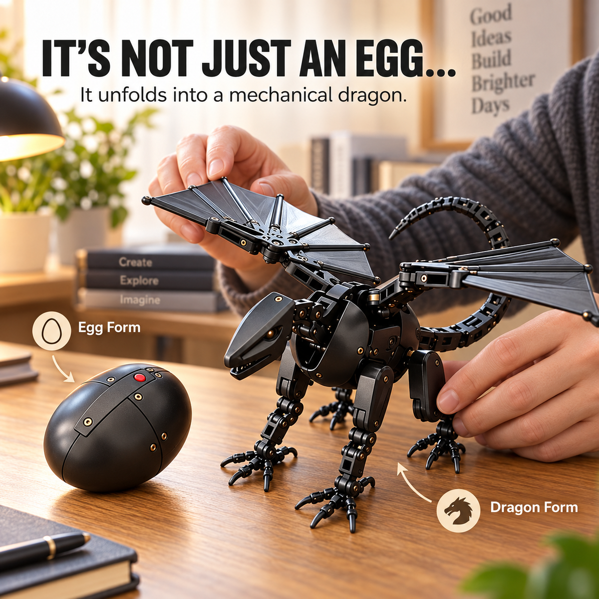 🐉2-in-1 Transforming Dragon Egg – Mechanical Dragon Toy & Collectible
