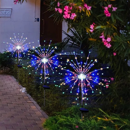 🎁2-Pack Solar Firework Lights With 8 Lighting Modes