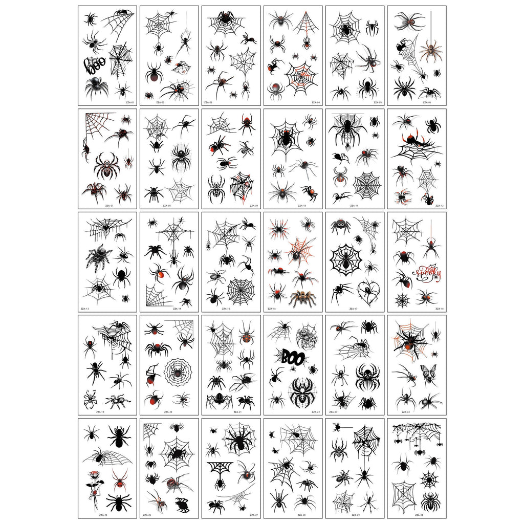 🕷️ 30 PCS Halloween Spider & Web Transfer Stickers – Make Everything Spookier