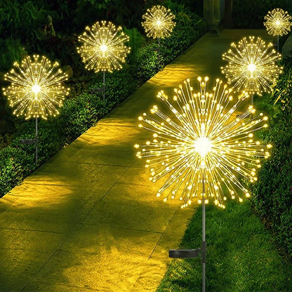 🎁2-Pack Solar Firework Lights With 8 Lighting Modes