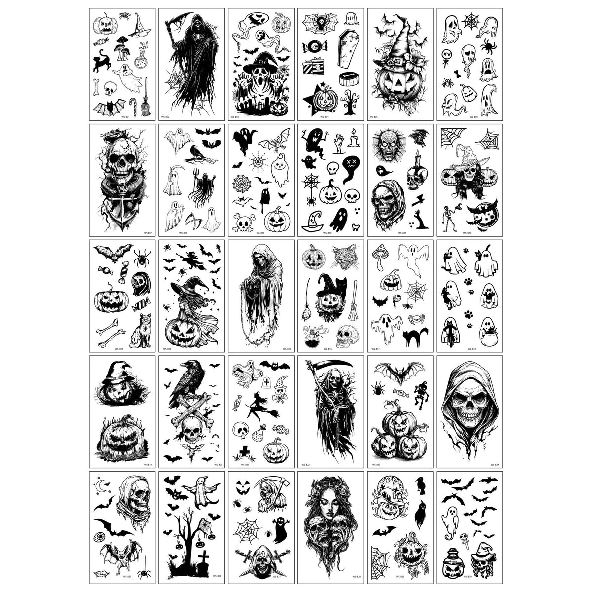 🕷️ 30 PCS Halloween Spider & Web Transfer Stickers – Make Everything Spookier