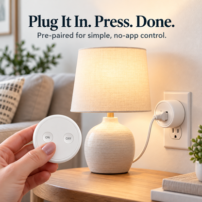 Remote Control Outlet – No App, No WiFi, Just Click