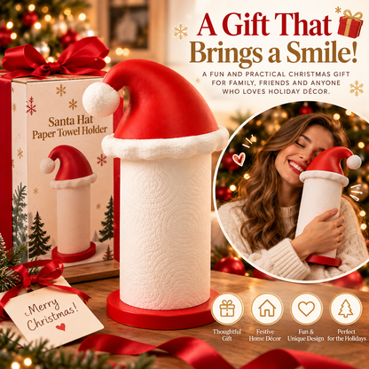 🎅 Santa Hat Paper Towel Holder