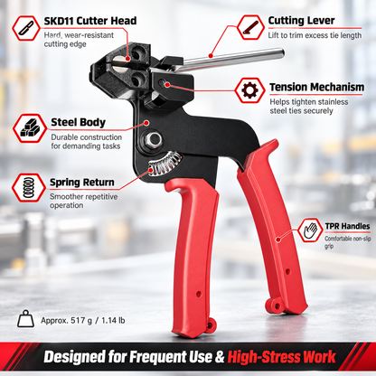 🔥 Heavy-Duty Stainless Steel Cable Tie Gun Kit 🔧💪