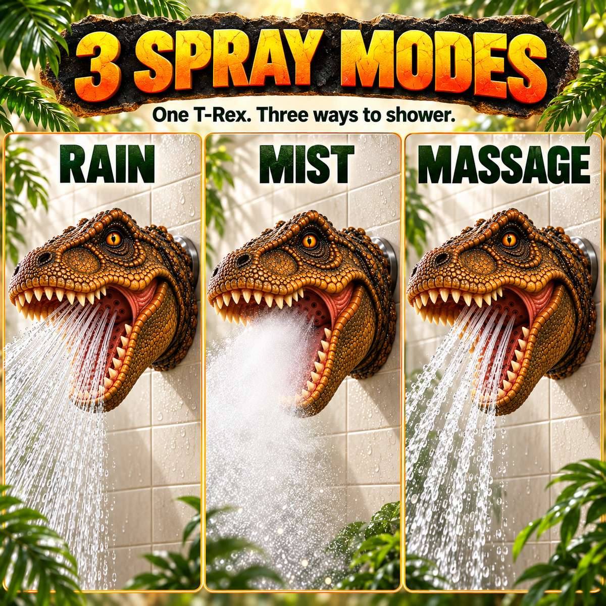 Prehistoric Splash – T-Rex Shower Head