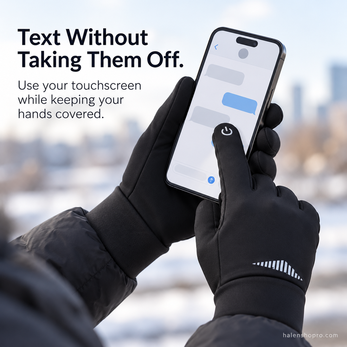 Waterproof Touchscreen Winter Gloves — Soft Lined & Reflective