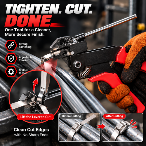 🔥 Heavy-Duty Stainless Steel Cable Tie Gun Kit 🔧💪