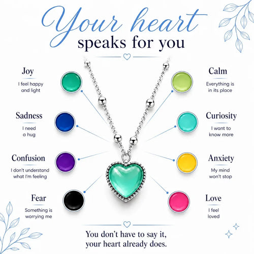 💗 Color-Changing Heart Necklace – A Little Piece That Changes With You