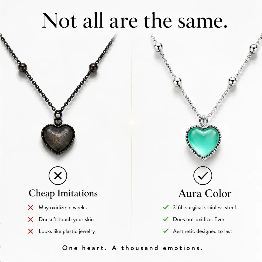 💗 Color-Changing Heart Necklace – A Little Piece That Changes With You