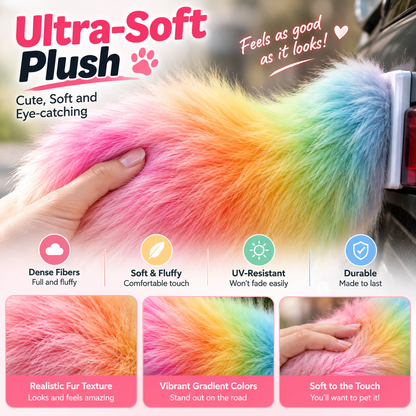 Interactive Wagging Car Tail – The Fun, Fluffy Tail That Brings Your Ride to Life! 🌈