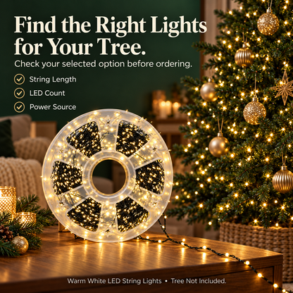 7.4 inches 600LEDs 🌲Christmas Glow LED String Lights – With Storage Reel