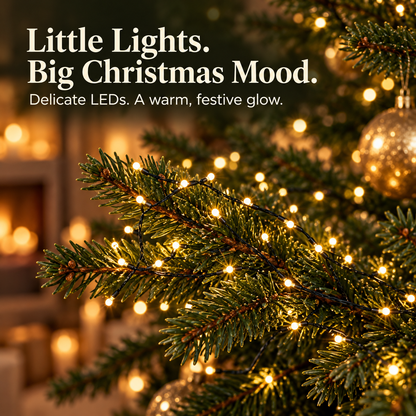 7.4 inches 600LEDs 🌲Christmas Glow LED String Lights – With Storage Reel