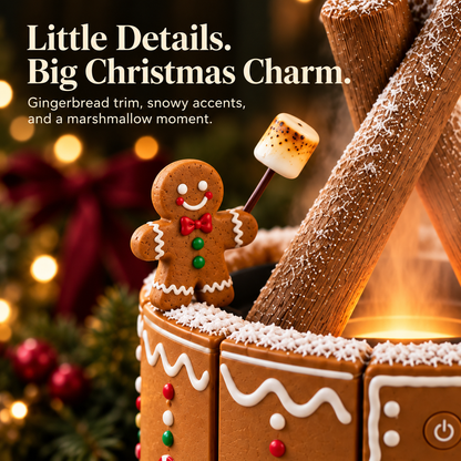 🎄 Mini Christmas Campfire Mist Lamp – Cozy LED Holiday Tabletop Decor