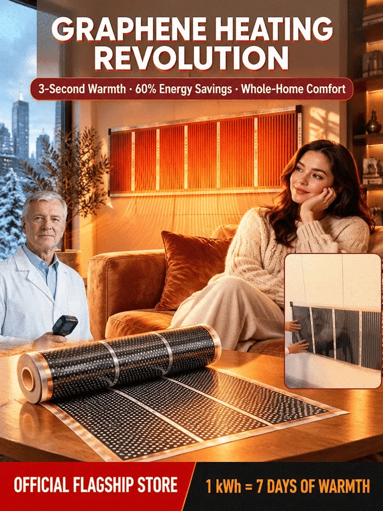 Ultra-Thin Graphene Infrared Wall Heater | 3s Rapid Heating | A+++ Energy Saving | Drill-Free ☀️