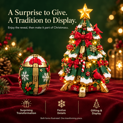 🎄 Magical Egg-to-Christmas Tree ✨ Light-Up Transforming Christmas Decoration & Gift