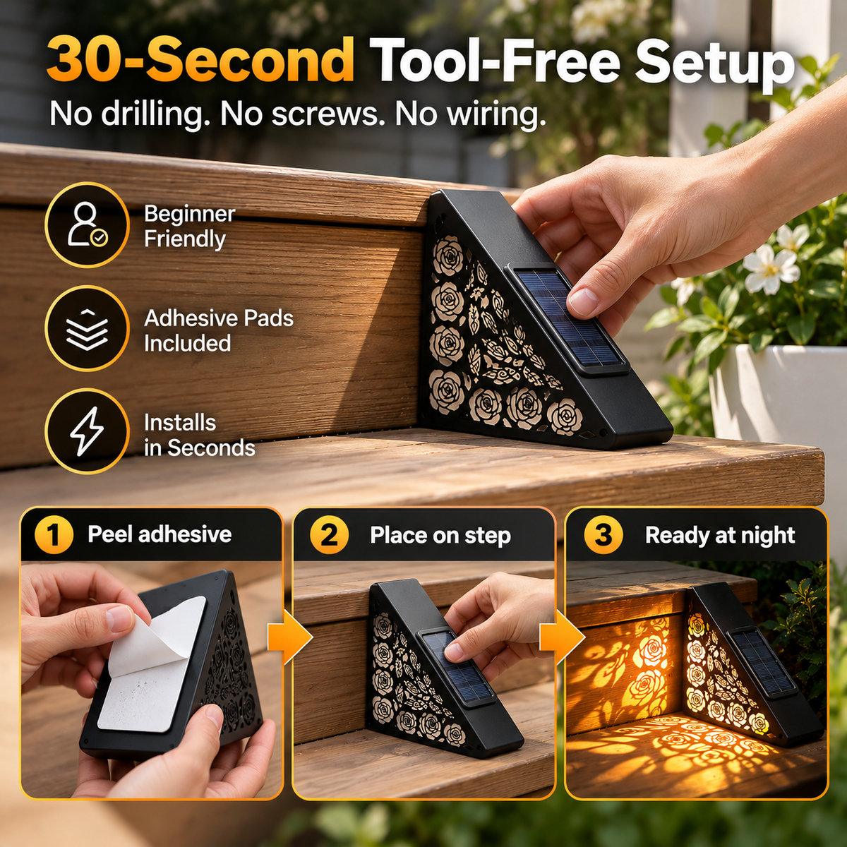Hot sales🔥2-Pack Solar Step Lights Outdoor