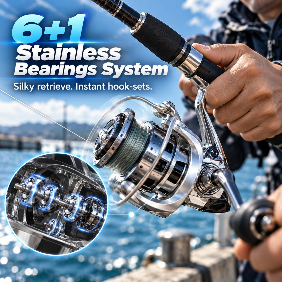 🎣 Single-Hand Jigging Reel