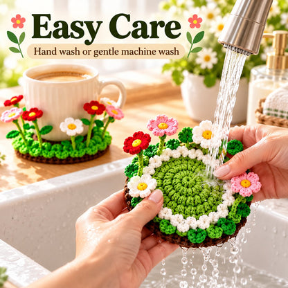 🌸50% OFF🌸Handmade Crochet Floral Coaster | Everlasting Table Art 🌸
