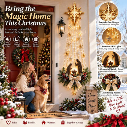 Bethlehem Star of Faith™ – Lighted Nativity Christmas Wall Decor