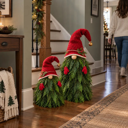 2-Piece Whimsical Winter Gnome Porch Set