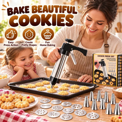 🔥HOT SALE 50% OFF🍪Stainless Steel Cookie Press & Decorating Kit