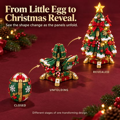 🎄 Magical Egg-to-Christmas Tree ✨ Light-Up Transforming Christmas Decoration & Gift