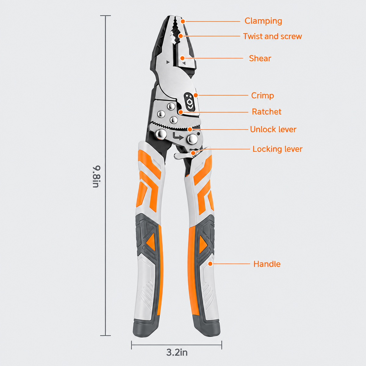 🔧 Self-Locking Ratchet Pliers – Secure Grip, Less Effort