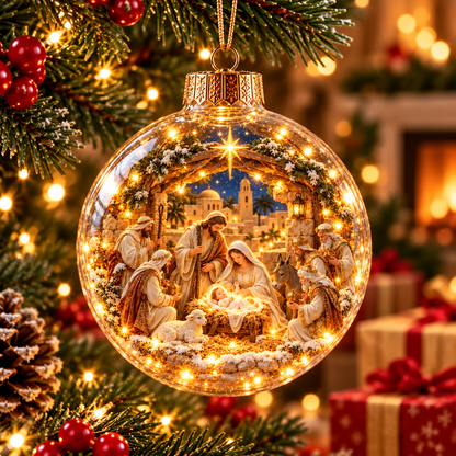 ✝️Christian Nativity Christmas Ornaments – 7-Piece Jesus Birth & Holy Night Collection