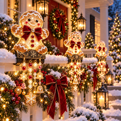 🎄Christmas Porch Railing Lights – 4 Festive Character Designs