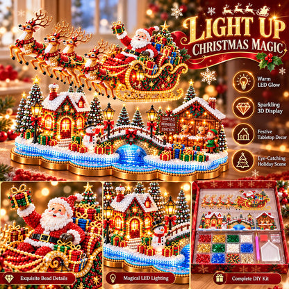 🎄 DIY Light-Up Christmas Diamond Painting ✨ 3D Festive Design