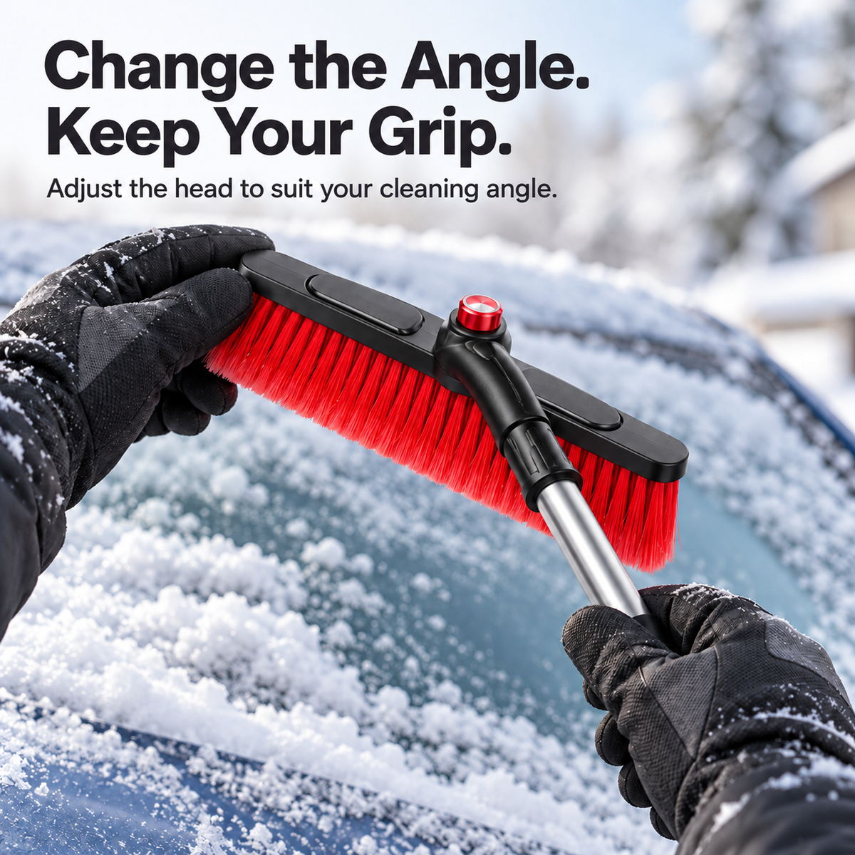 ❄️ 47.2″ Extendable Snow Brush & Ice Scraper — Reach Farther, Pack Smaller