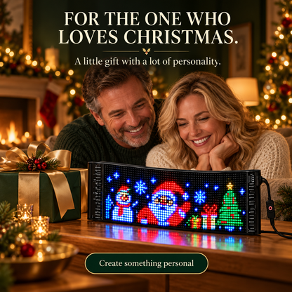 🎄 DIY Christmas LED Pixel Display – App-Controlled Custom Messages & Animations