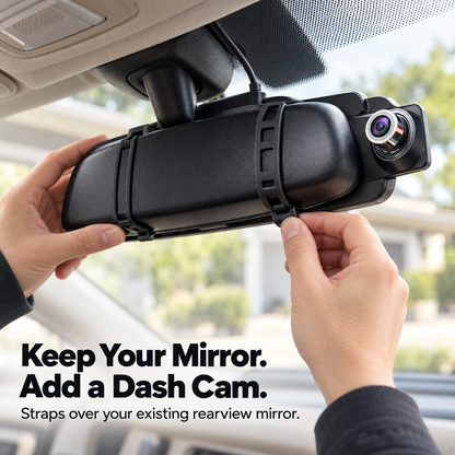 👆 One Tap. Two Views. — Front & Rear Touchscreen Mirror Dash Cam